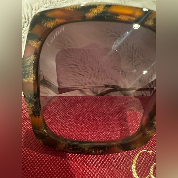 Cartier Brown Tortoise Sunglasses - Picture 6 of 8